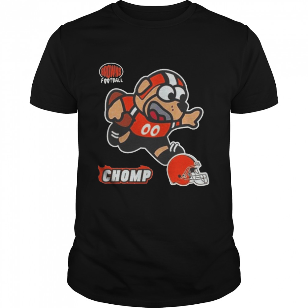 Cleveland Browns Football Chomp  Classic Men's T-shirt