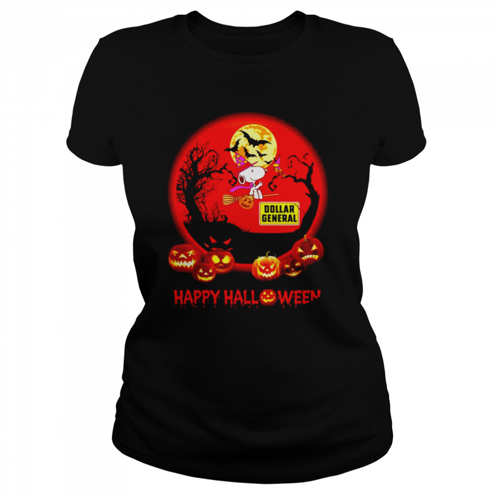Dollar General Snoopy witch Happy Halloween 2022 shirt Classic Women's T-shirt