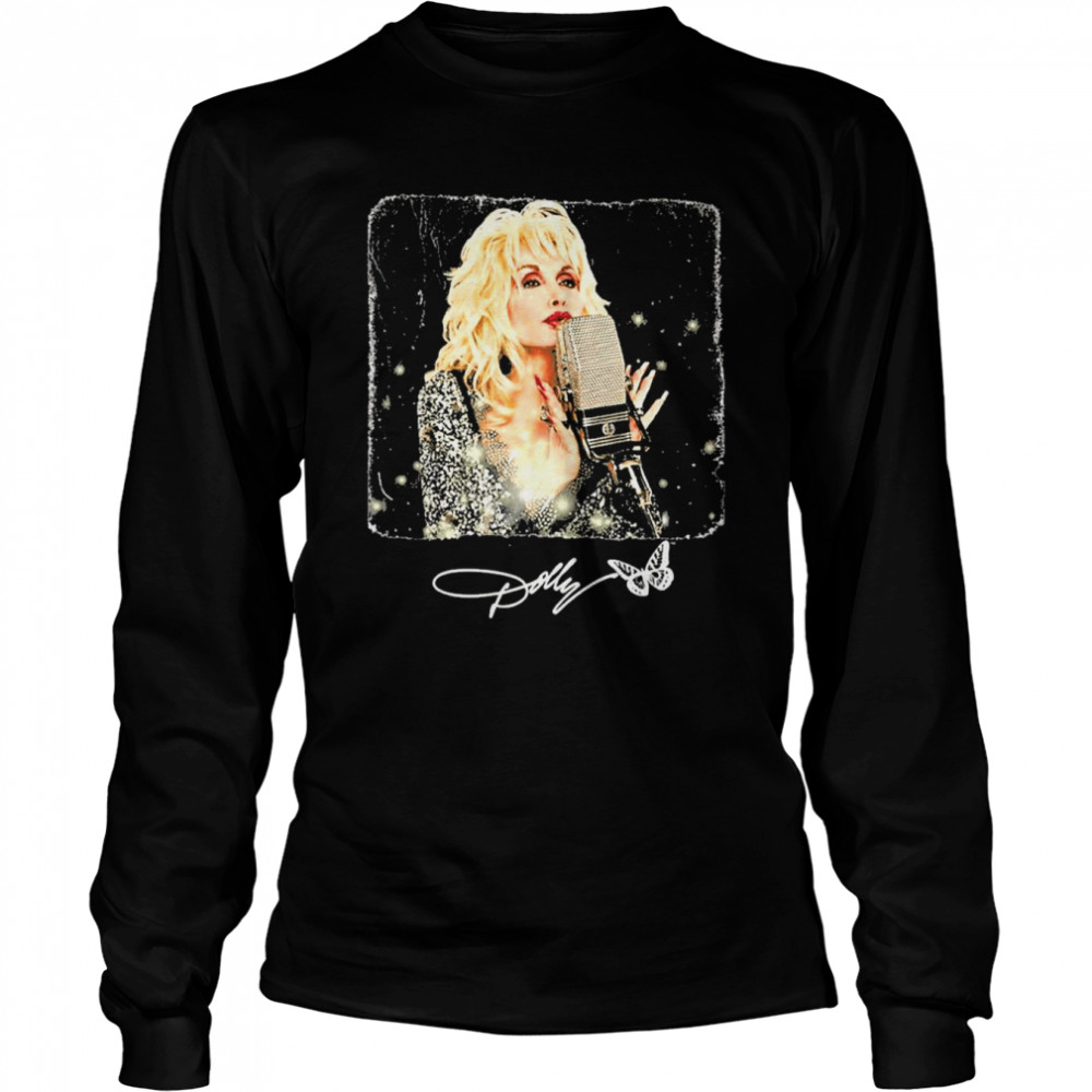 Dolly Parton On the Mic  Long Sleeved T-shirt