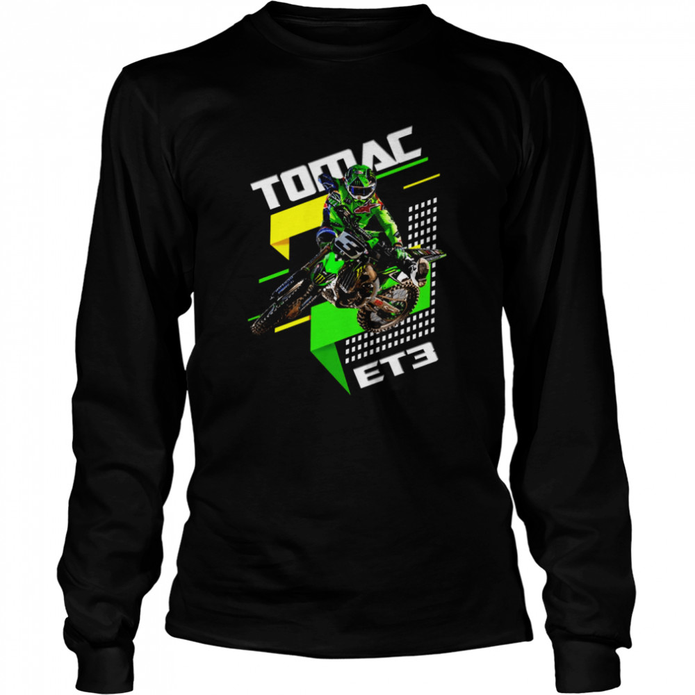 Eli Tomac Et3 3 Fan Supporter Merchandise Motocross And Supercross Champion shirt Long Sleeved T-shirt
