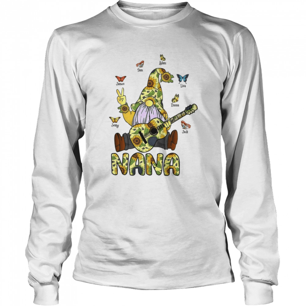 Gnome Nana Sunflower shirt Long Sleeved T-shirt