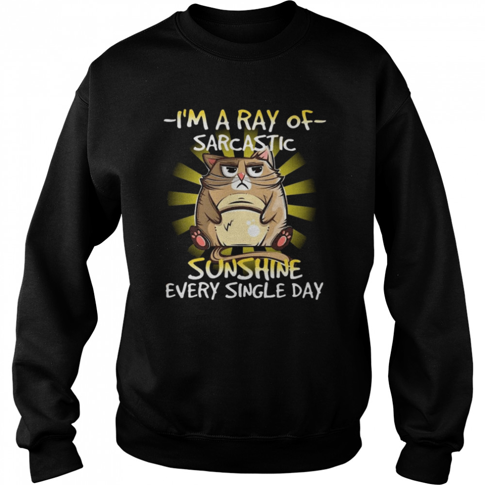 Grumpy Cat I’m a ray of Sarcastic sunshine every single day 2022 shirt Unisex Sweatshirt