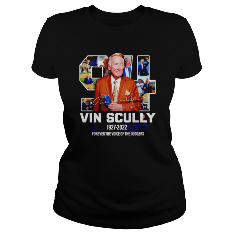 Rip Vin Scully Forever The Voice Of The Dodgers  Classic Women's T-shirt