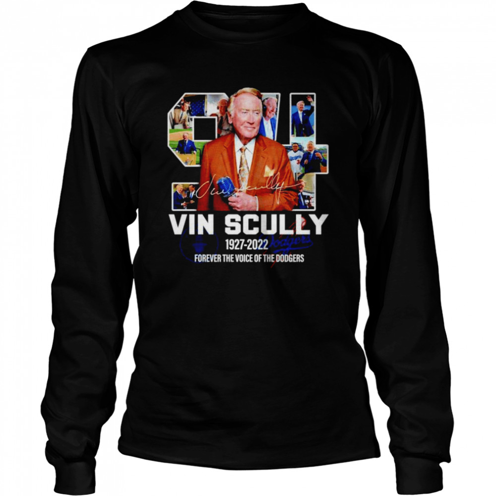 Rip Vin Scully Forever The Voice Of The Dodgers  Long Sleeved T-shirt