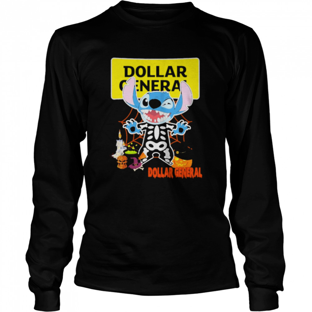 Stitch Dollar General Happy Halloween 2022  Long Sleeved T-shirt