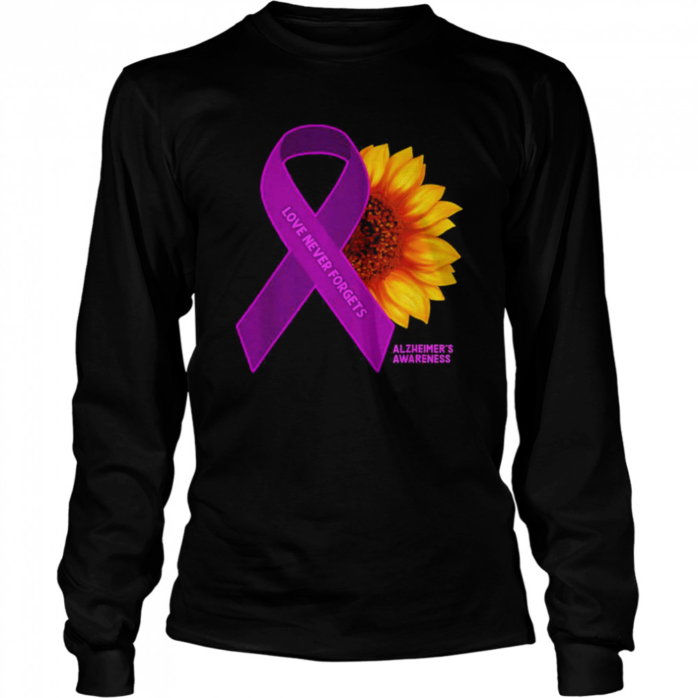 Sunflower Alzheimer’s Awareness  Long Sleeved T-shirt