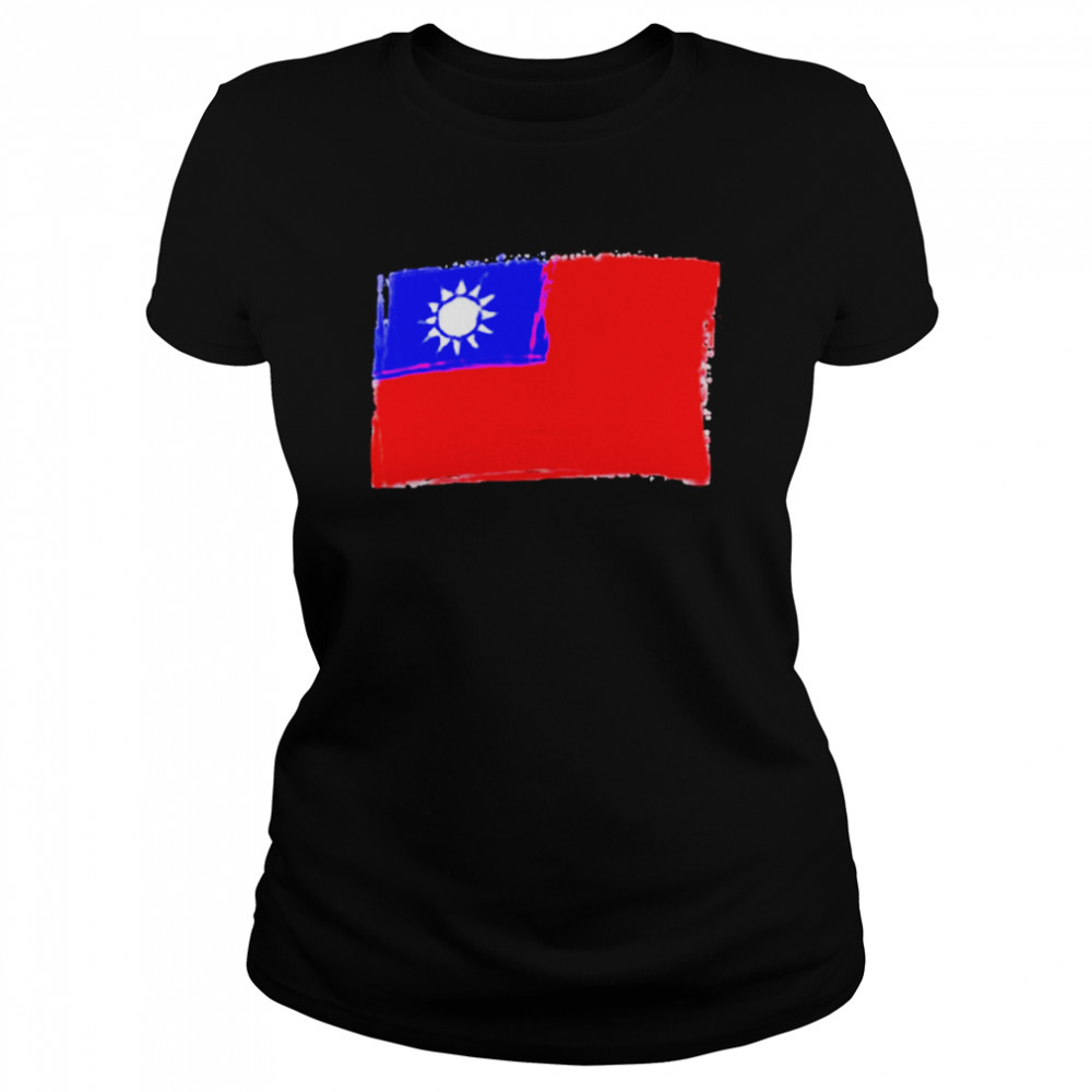 Taiwan Flag Taiwanese Flag Colors Taiwan Flag Tee  Classic Women's T-shirt