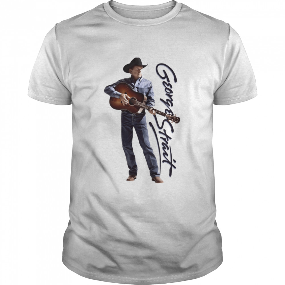 George Strait Playing Guitar  Classic Men's T-shirt