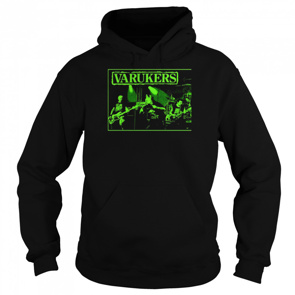 Green Art Retro Band The Varukers shirt Unisex Hoodie