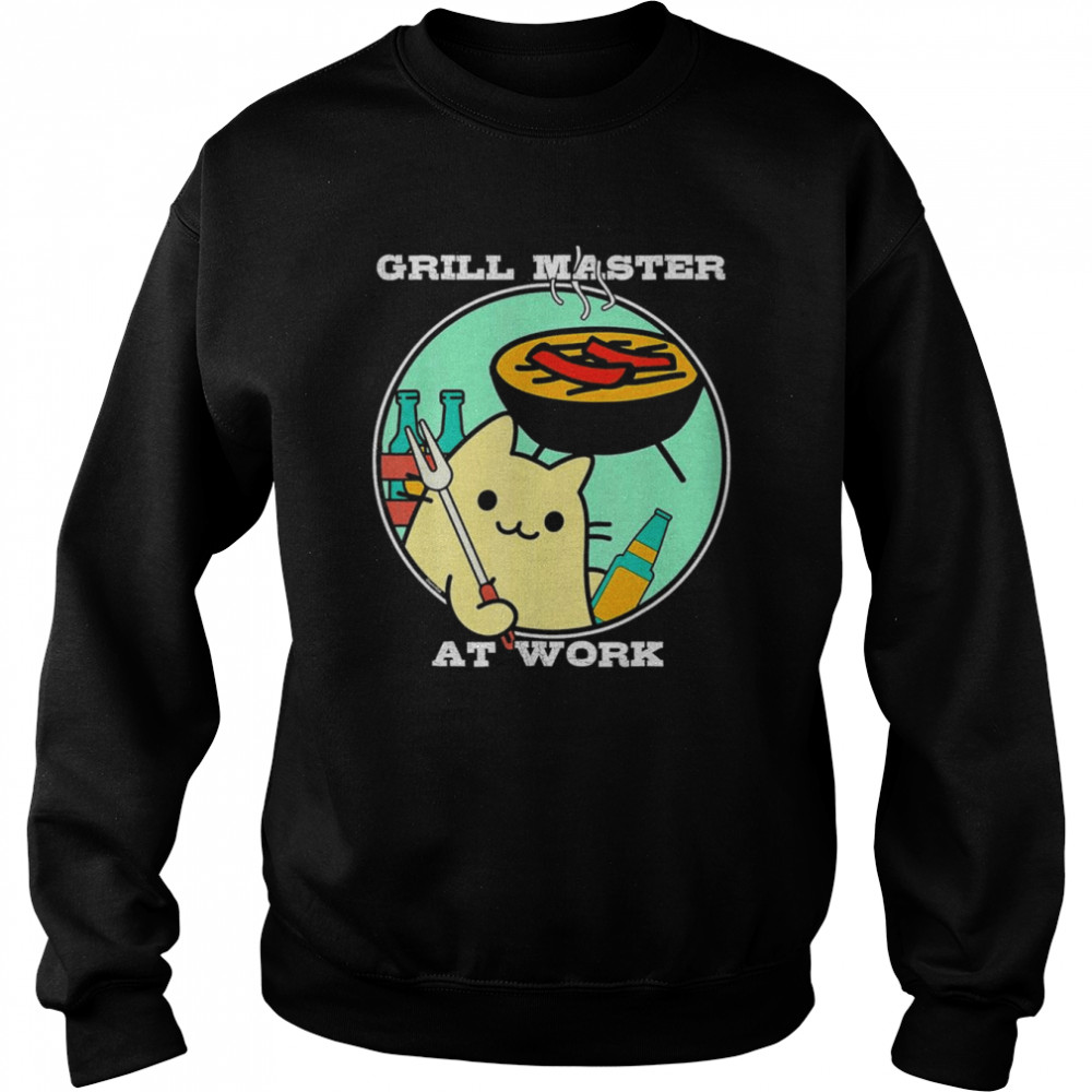 Grill BBQ Camping Master Chef Working Cat T- Unisex Sweatshirt