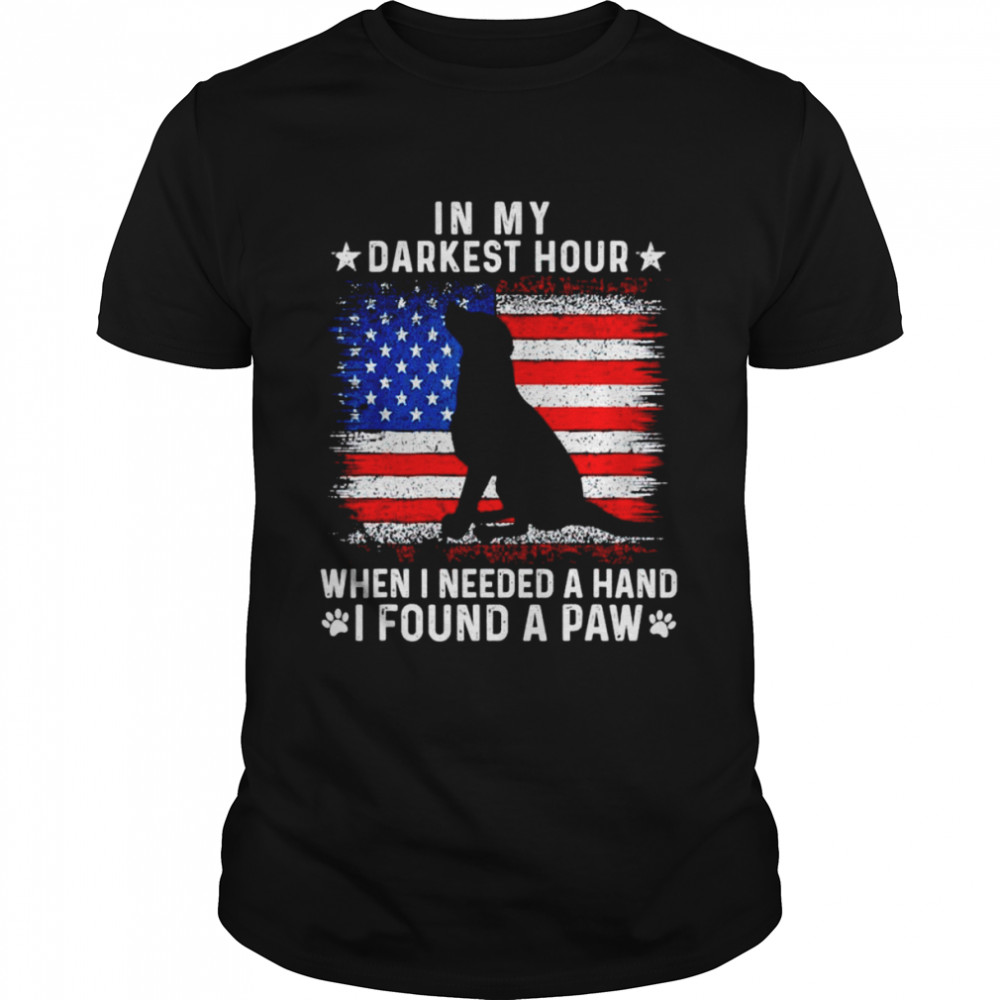 In my darkest hour when I needed a hand I found a paw shirt Classic Men's T-shirt