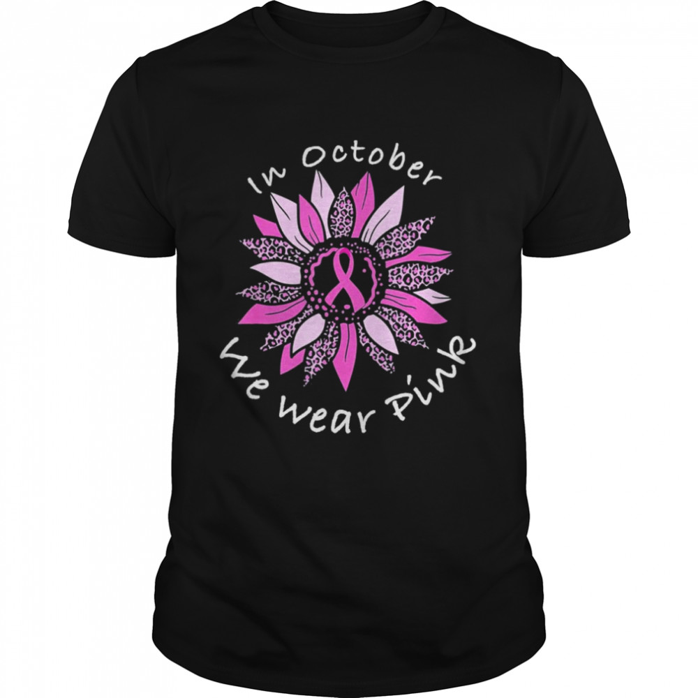 In October We Wear Pink Breast Cancer Costume Sunflower Teen T- Classic Men's T-shirt