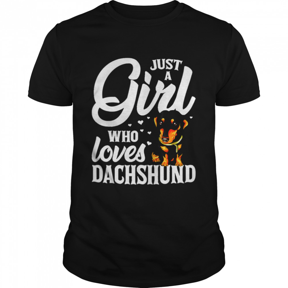 Just A Girl Who Loves Dachshund shirt Classic Men's T-shirt