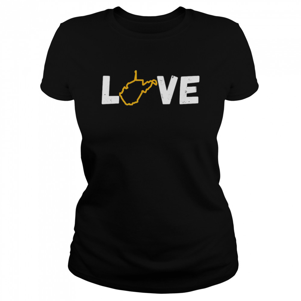Love West Virginia Map shirt Classic Women's T-shirt