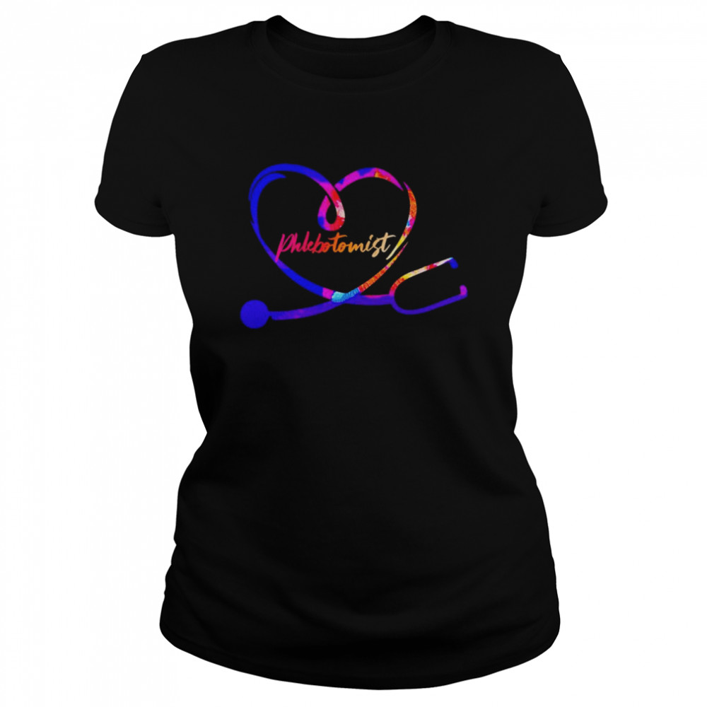 Nursing Is A Work Of Heart Phlebotomist  Classic Women's T-shirt