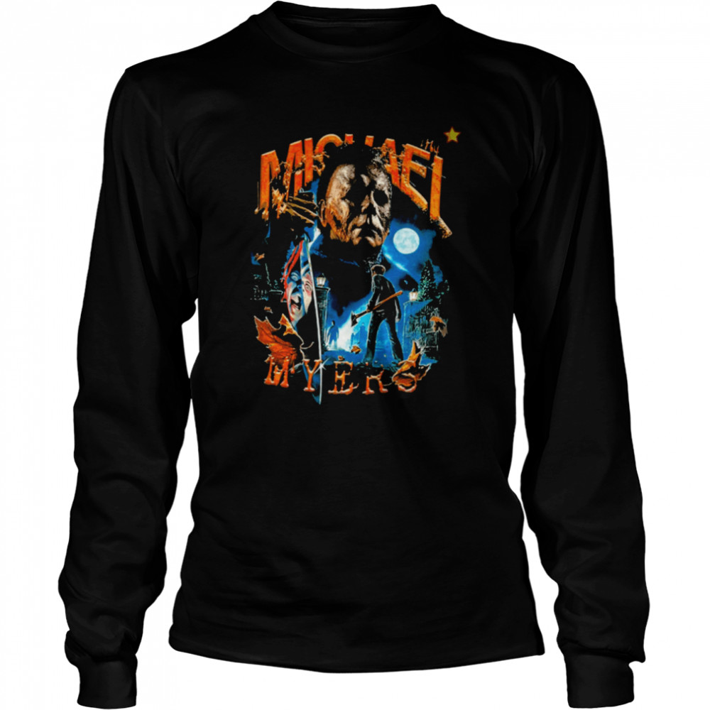 Retro Michael Myers Vintage Michael Myers Homage Jason Voorhees Horror Halloween shirt Long Sleeved T-shirt