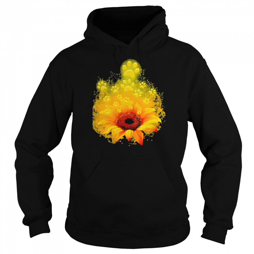 Sunflower Flower Paws  Unisex Hoodie