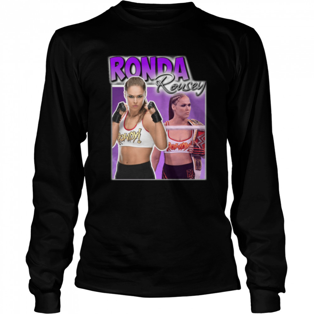 Wrestler Ronda Rousey Retro shirt Long Sleeved T-shirt