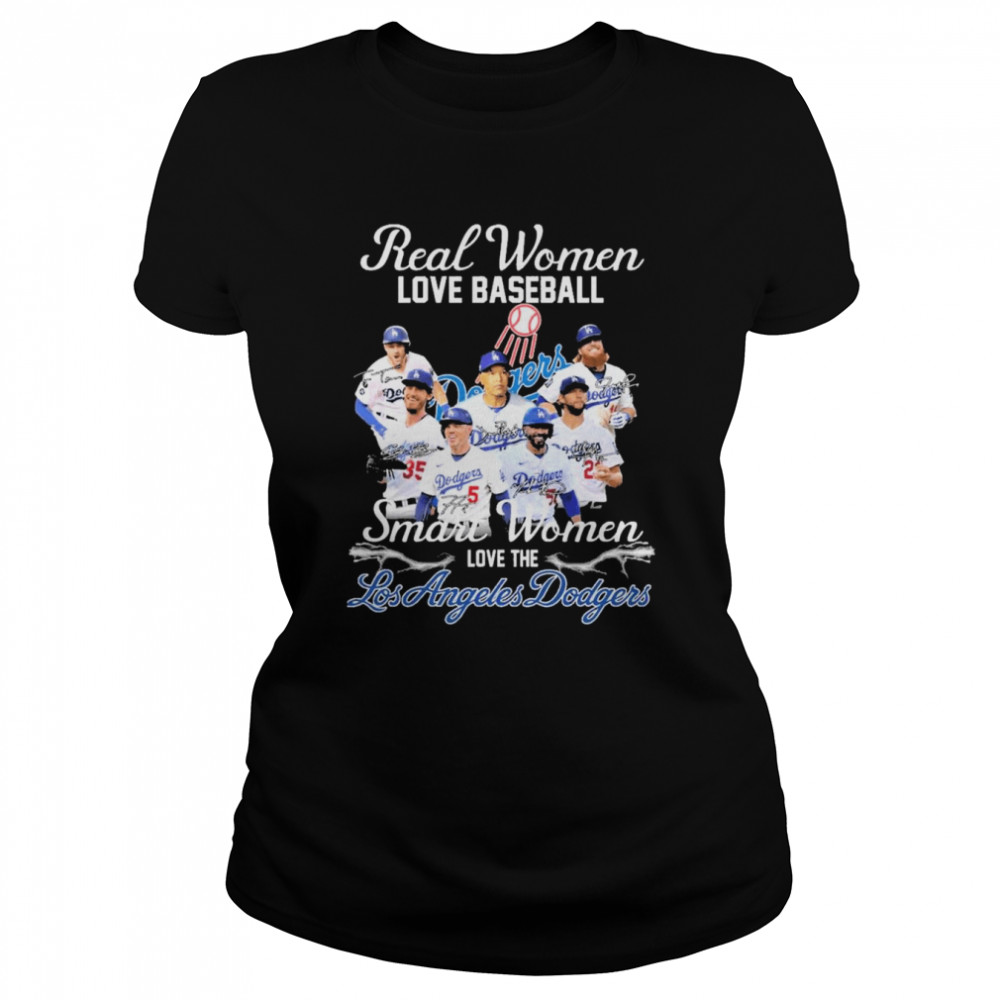 Real women love baseball smart women love the Dodgers shirt - Guineashirt  Premium ™ LLC