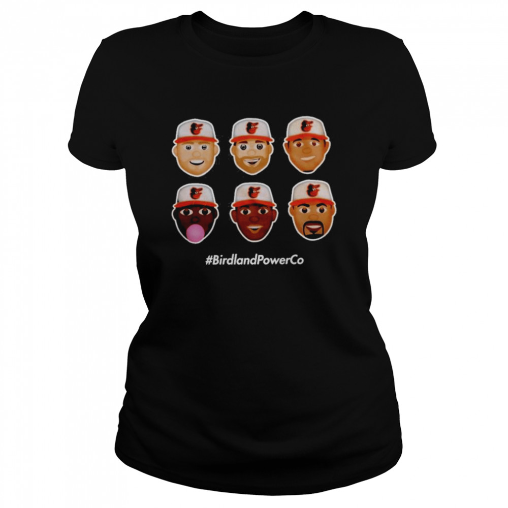 Birdland Power Co Homerun Emoji Orange Shirt