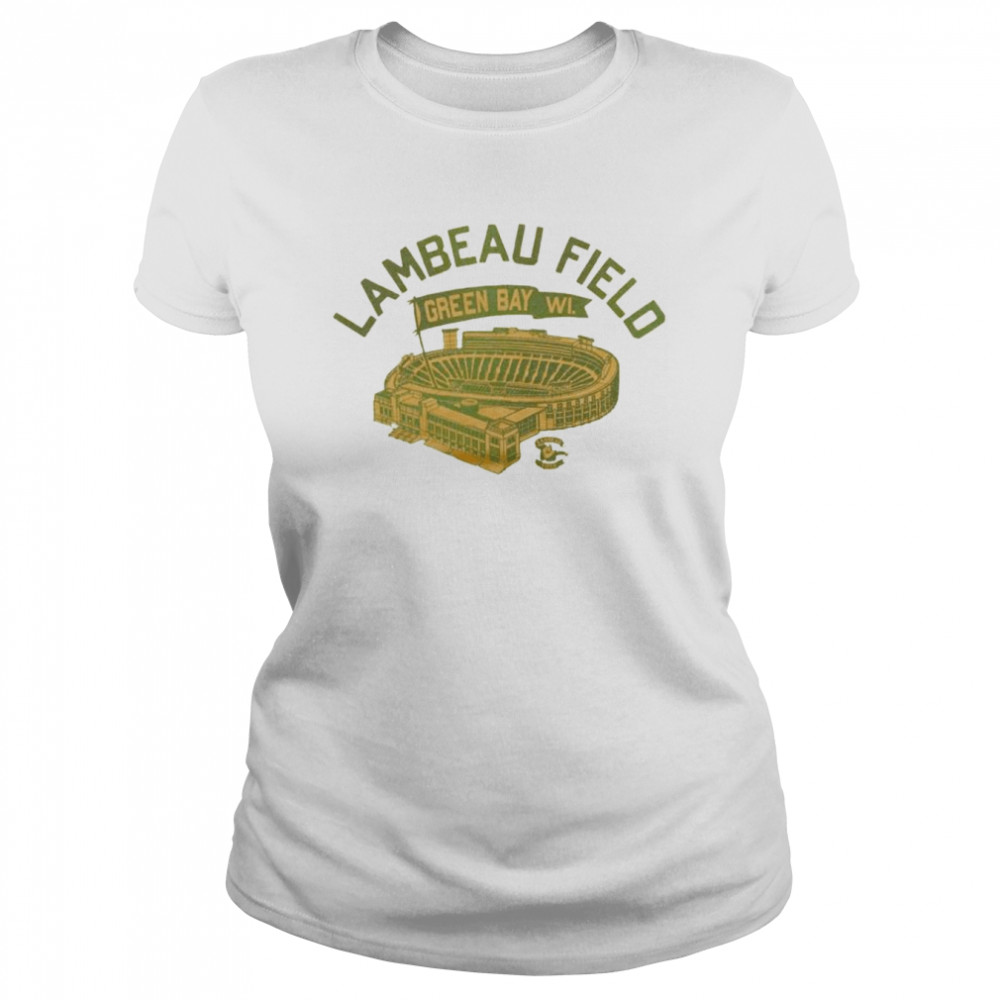 Lambeau Leap Womens Green Short Sleeve T-Shirt