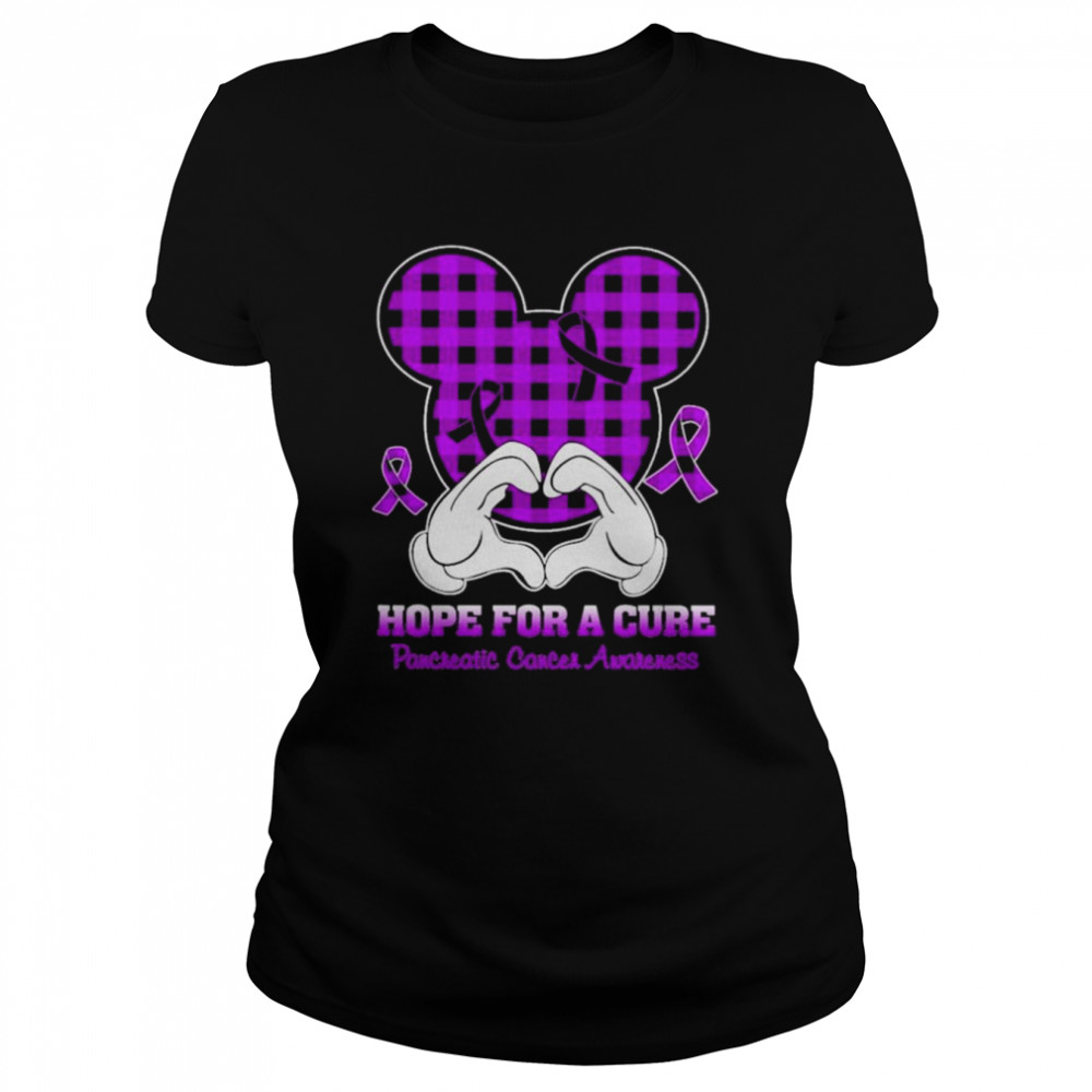 mickey mouse hope for a cure pancreatic cancer awareness shirt classic womens t shirt