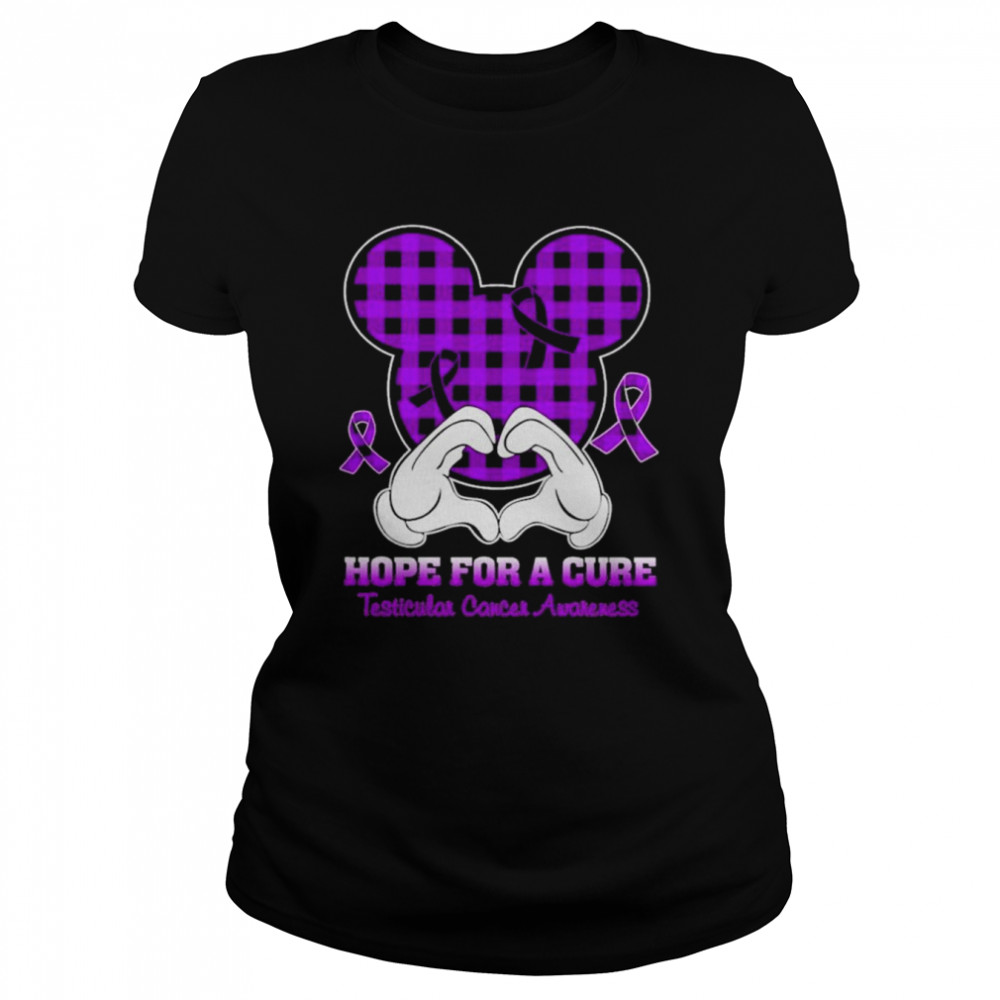Mickey mouse Hope for a Cure Testicular Cancer Awareness shirt Classic Women's T-shirt