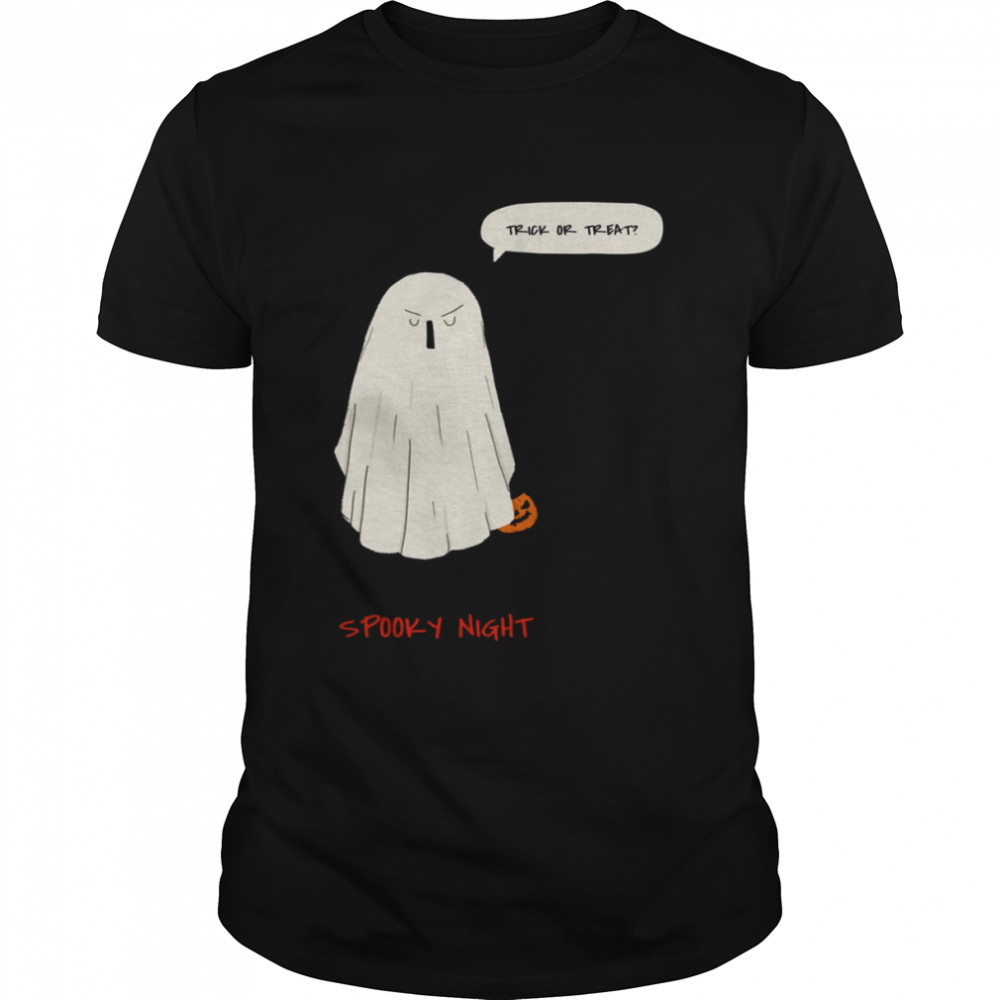 Trick Or Treat Spooky Night Halloween Ghost shirt - Kingteeshop