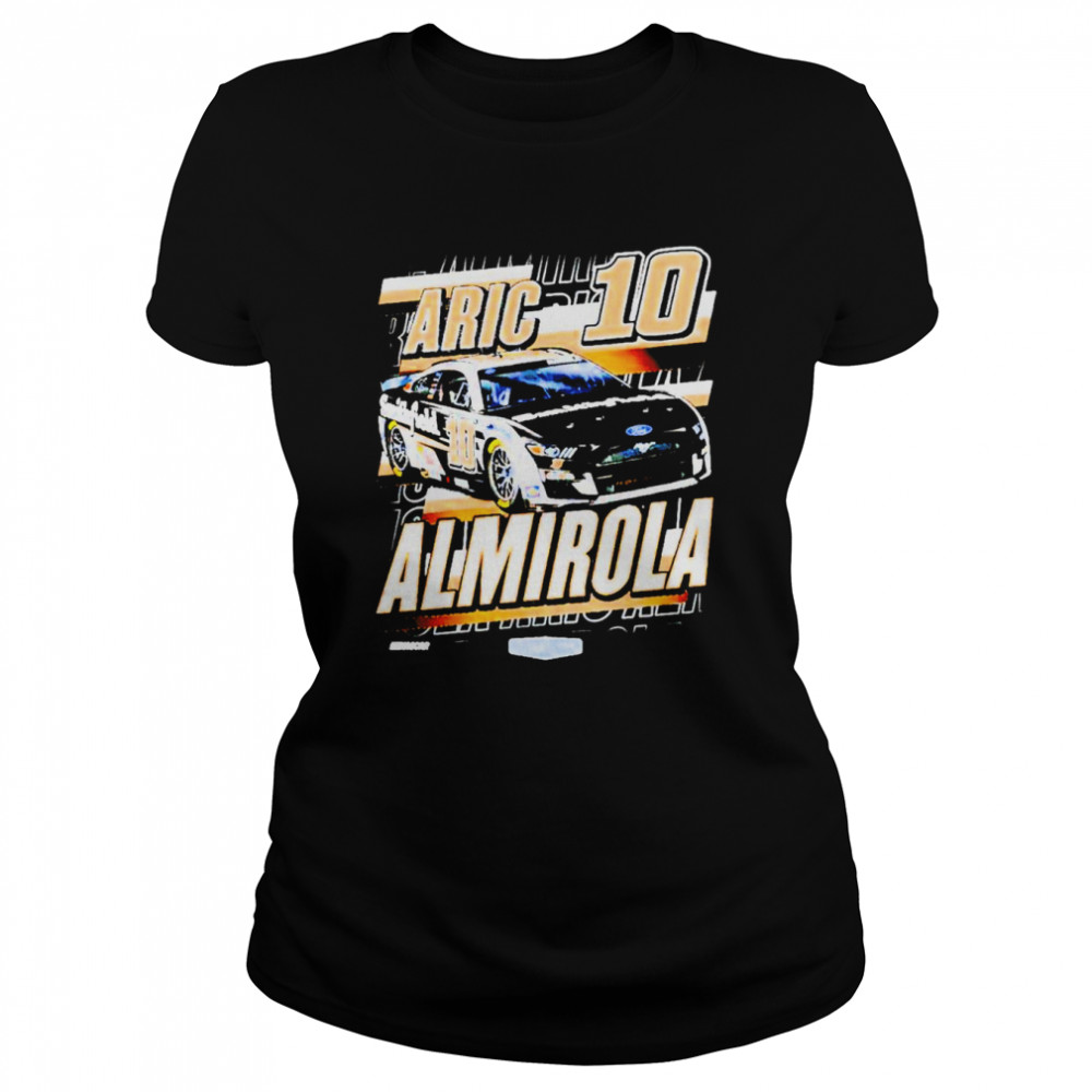 Aric Almirola Stewart-Haas Racing Team Collection Black Smithfield Chicane shirt Classic Women's T-shirt