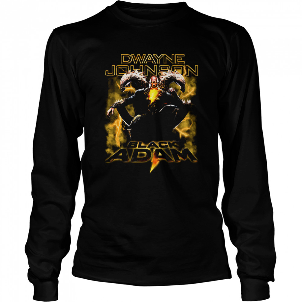 Black Adam Throne Dwayne Johnson 2022 Movie Film shirt Long Sleeved T-shirt