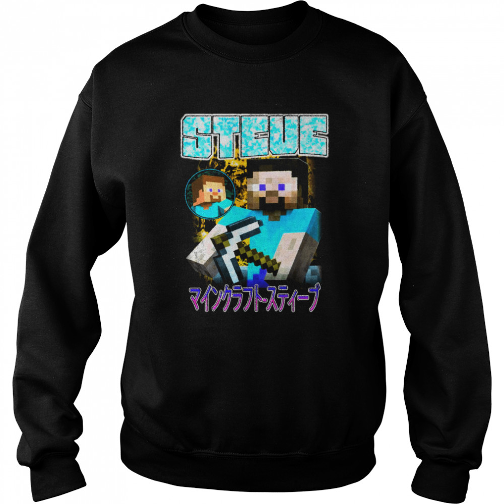 Blockcraft Steve Minecraft Vintage shirt Unisex Sweatshirt