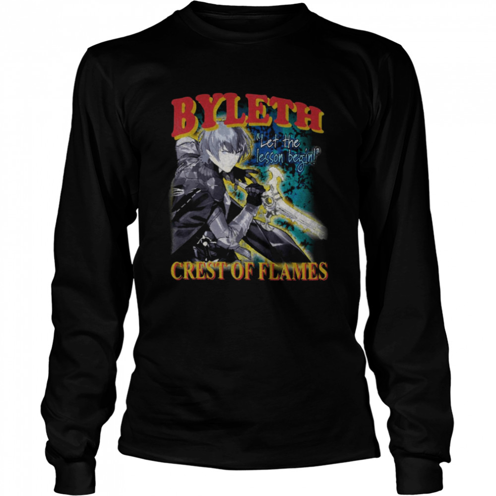 Byleth Let’s The Lesson Begin Crest Of Flames Smash Bros Vintage shirt Long Sleeved T-shirt