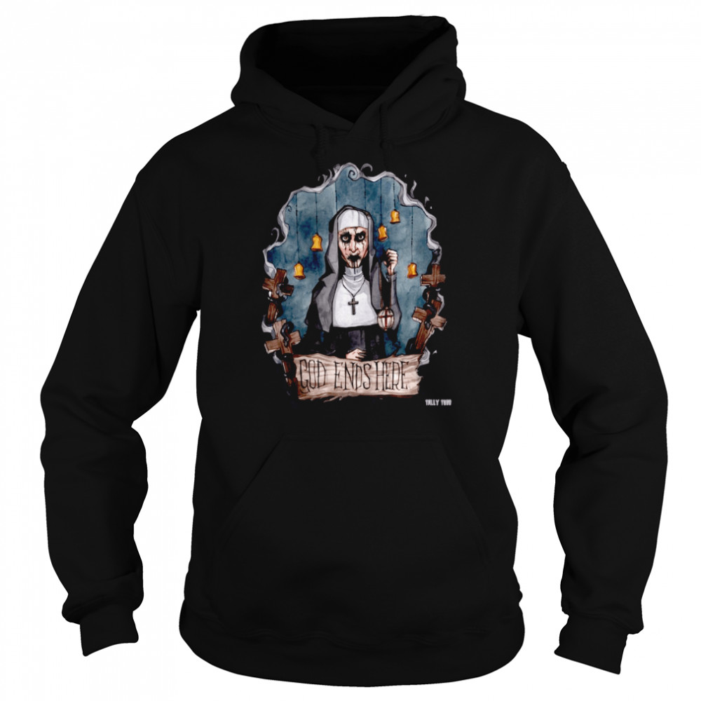 God Ends Here The Nun shirt Unisex Hoodie