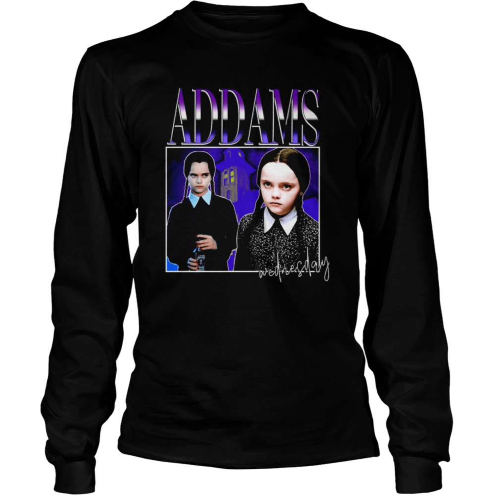 Halloween Wednesday Addams Rereo Vintage shirt Long Sleeved T-shirt