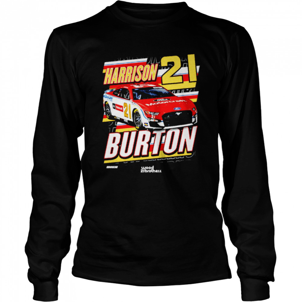 Harrison Burton Checkered Flag Black Motorcraft Chicane shirt Long Sleeved T-shirt