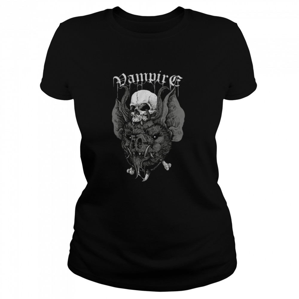 Vampire Skull Dracula Skeleton Transylvania Nosferatu Blood Sucker Monster shirt Classic Women's T-shirt
