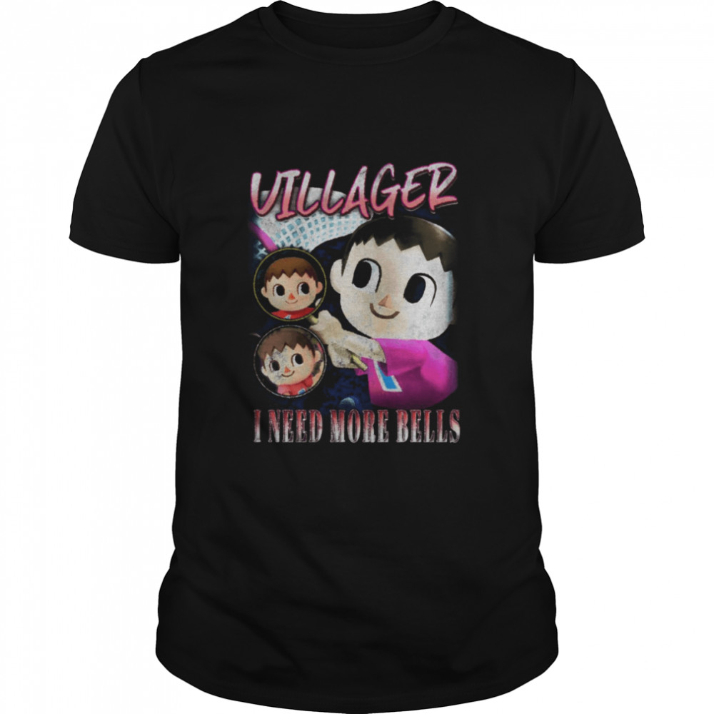 Villager I Need More Bells Smash Bros Vintage shirt Classic Men's T-shirt