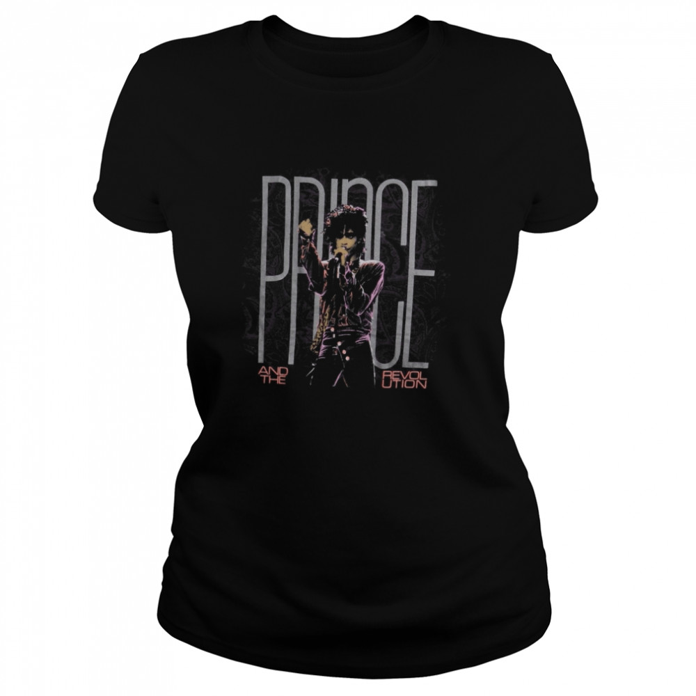 Vintage 1985 Prince And The Revolution Purple Rain World Tour shirt Classic Women's T-shirt