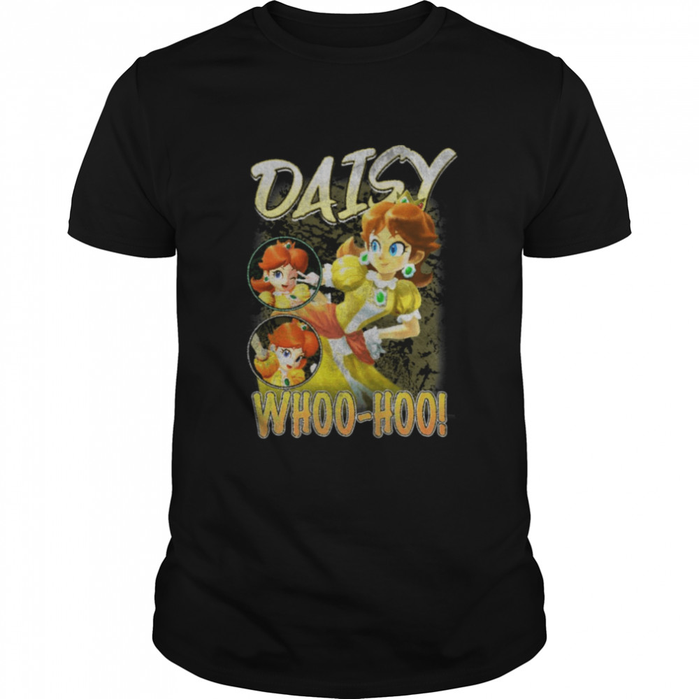 Yellow Princess Daisy Whoo Hoo Smash Bros Vintage shirt Classic Men's T-shirt