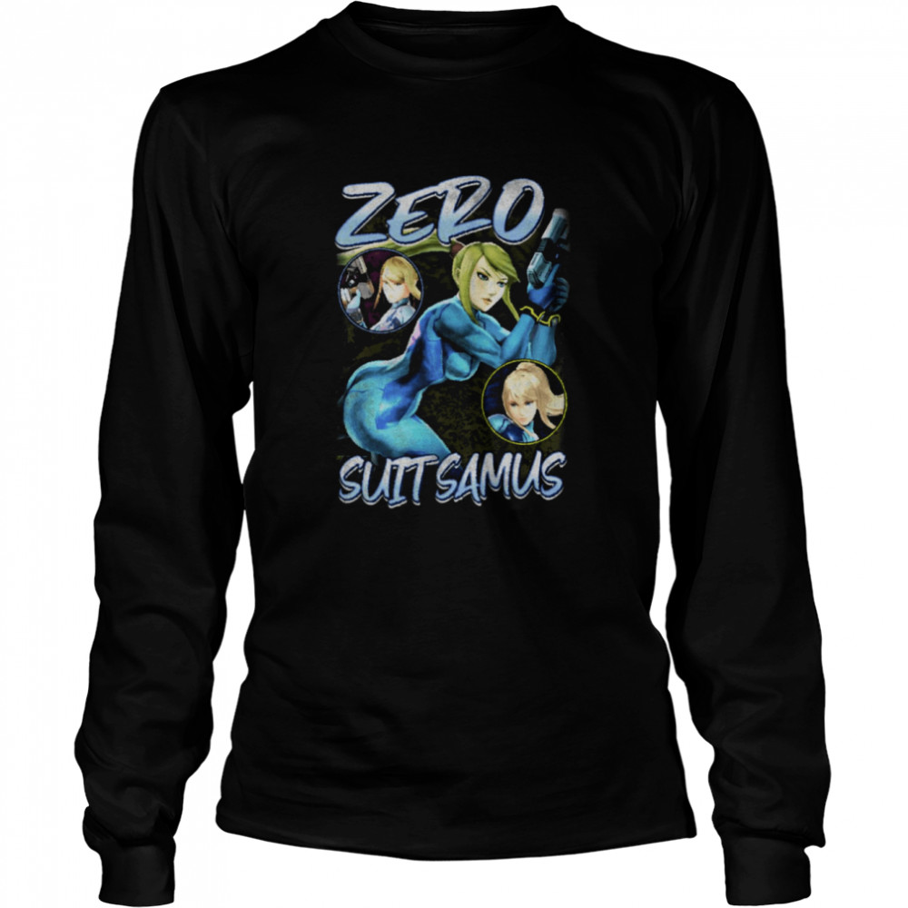 Zero Suit Samus Smash Bros Vintage shirt Long Sleeved T-shirt