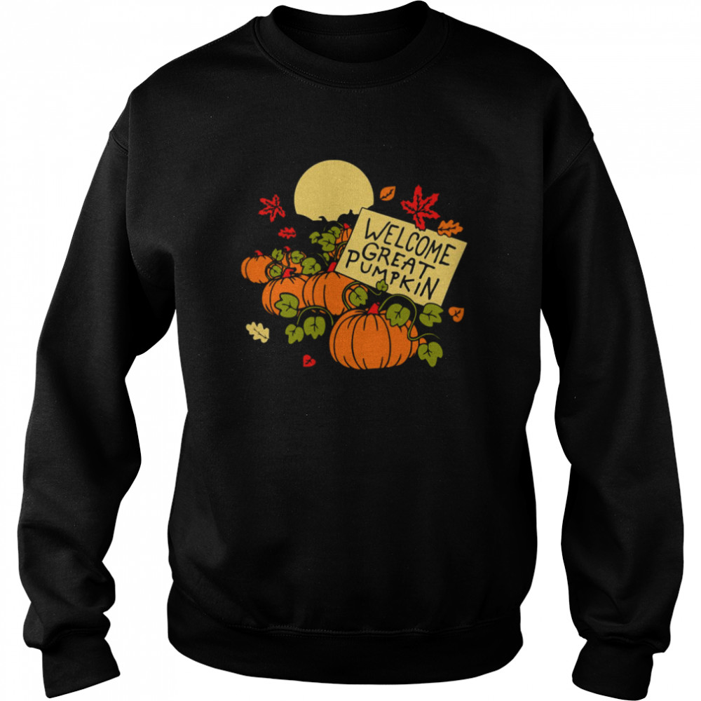 Welcome Great Pumpkin Spooky Halloween Ghost Vintage shirt Unisex Sweatshirt