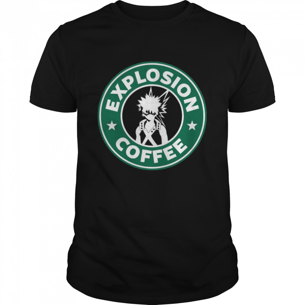 Explosion Coffee Bakugo Starbucks Logo My Hero Academia shirt Classic Men's T-shirt