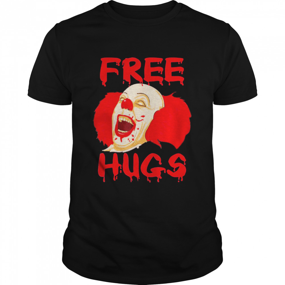 Free Hugs Halloween Evil Killer Scary Clown Horror T- Classic Men's T-shirt