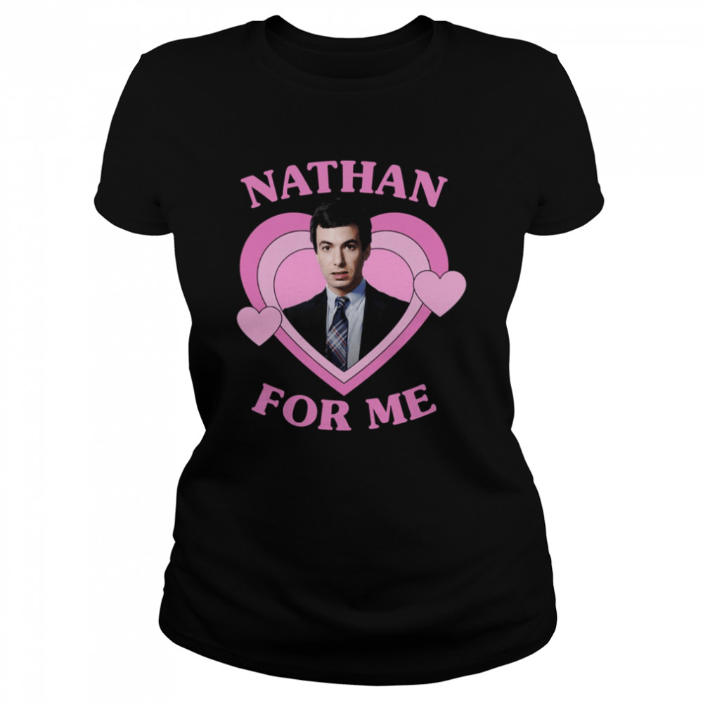 heart for nathan fielder nathan for you nathan for me the rehearsal shirt classic womens t shirt