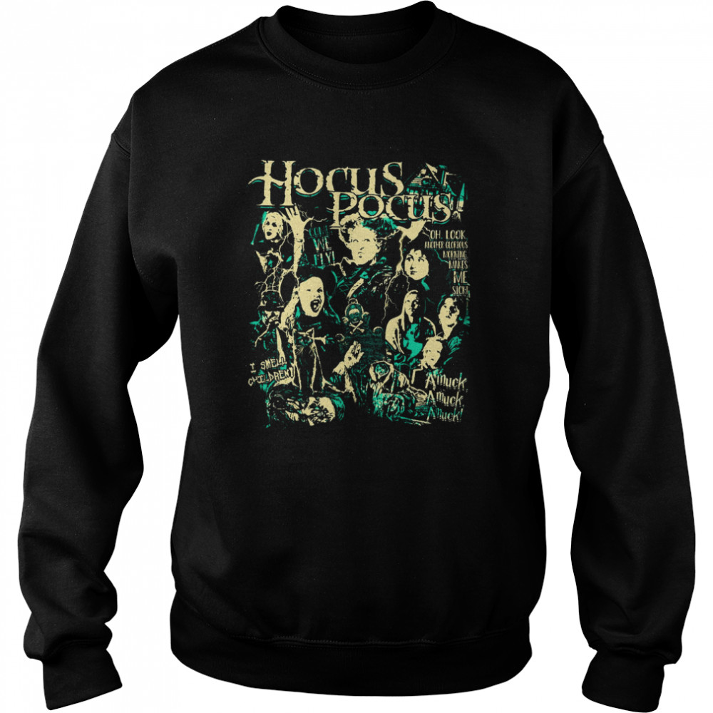 Hocus Pocus Sanderson Sisters Witch Scary Horror Movie I Smell Children Disney Halloween shirt Unisex Sweatshirt