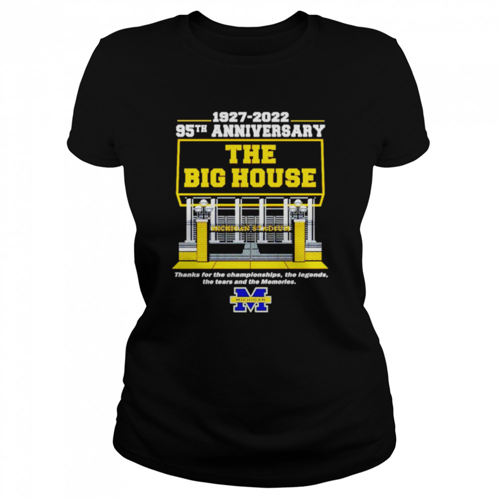 Michigan Wolverines 1927-2022 95th anniversary the big house shirt Classic Women's T-shirt