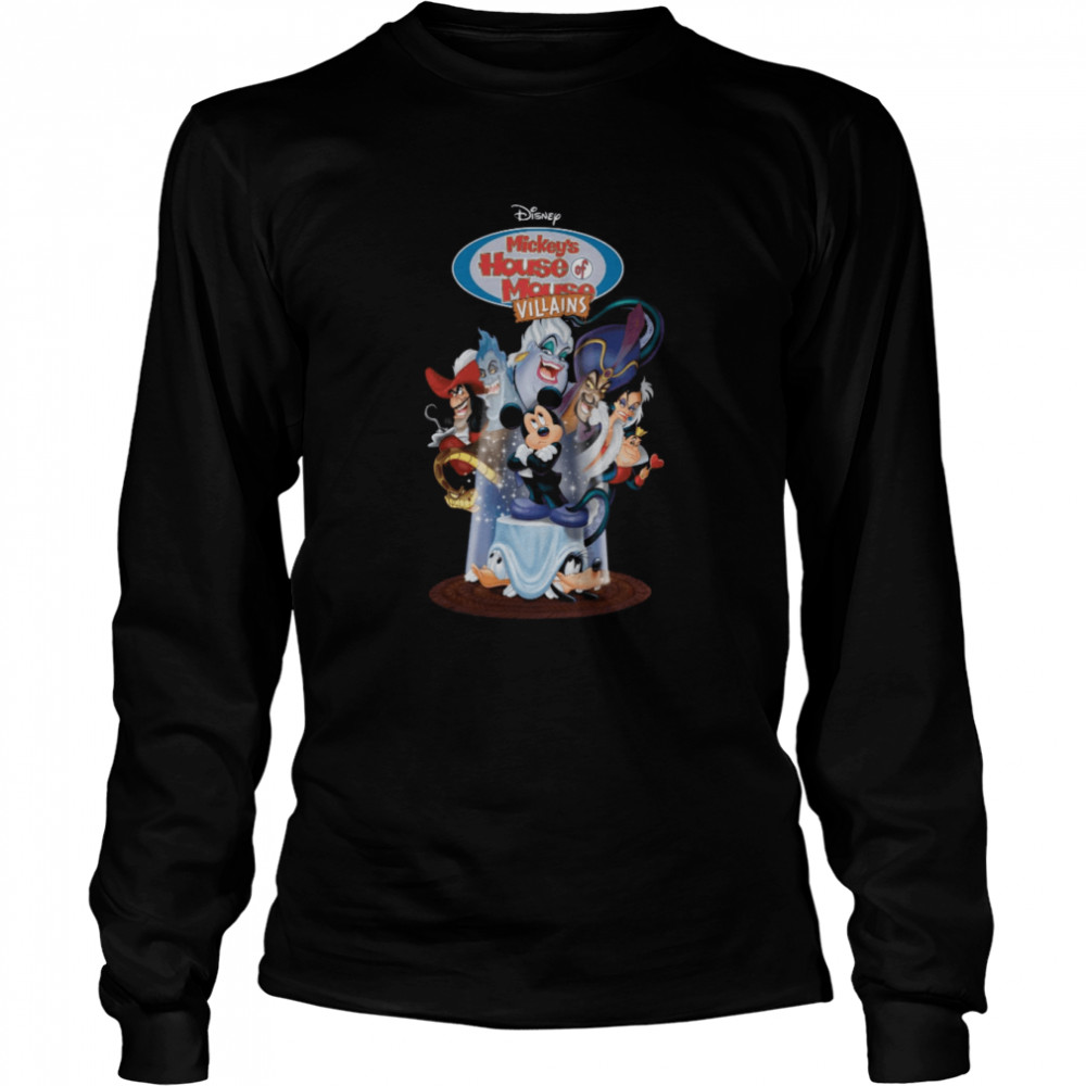 Retro Mickey Movie Mickey’s House Of Villains Villains Party Magic Kingdom Disney Halloween shirt Long Sleeved T-shirt