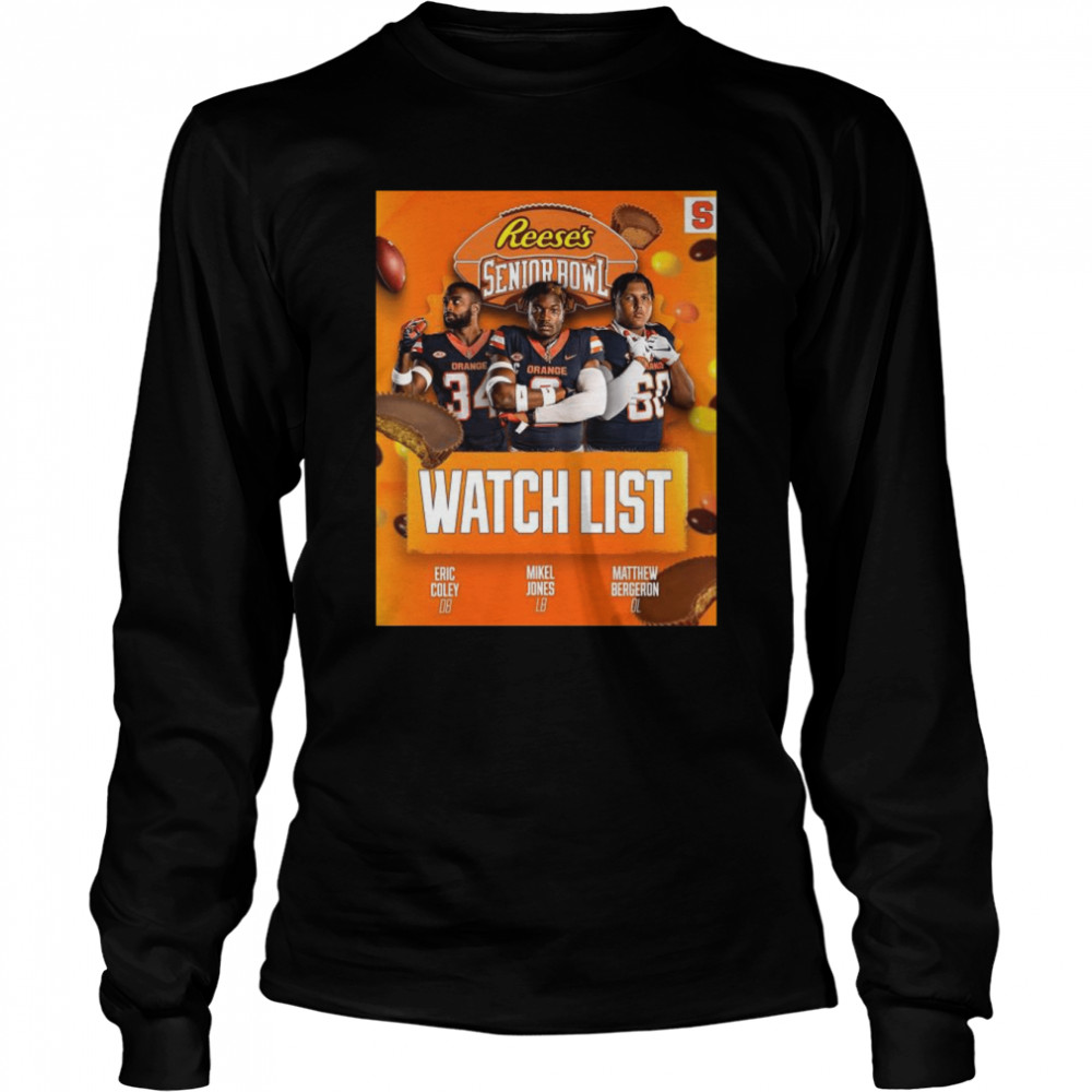 Syracuse Football 2023 Reese’s Senior Bowl Watch List  Long Sleeved T-shirt