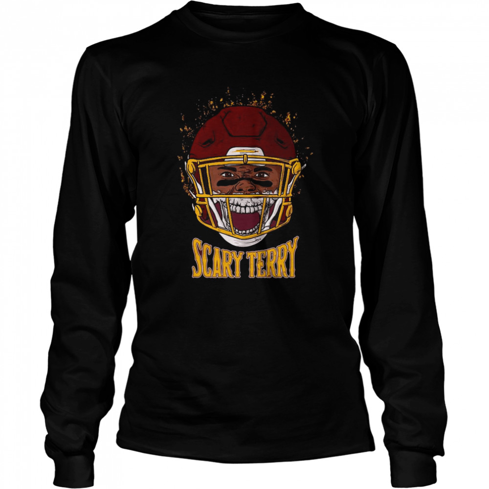 Terry Mclaurin Scary Terry Football  Long Sleeved T-shirt