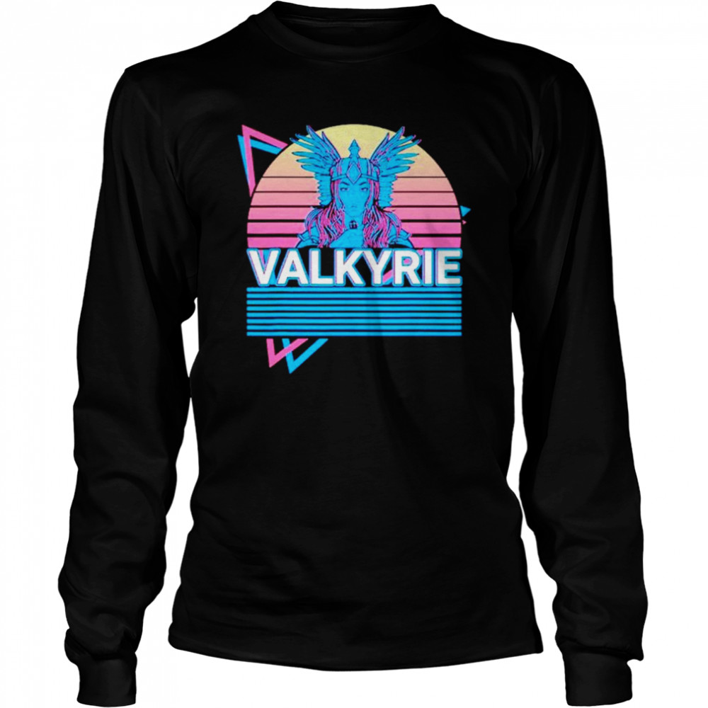 Valkyrie viking retro mythology folklore shirt Long Sleeved T-shirt